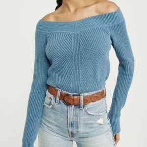 Abercrombie off the shoulder chenille sweater